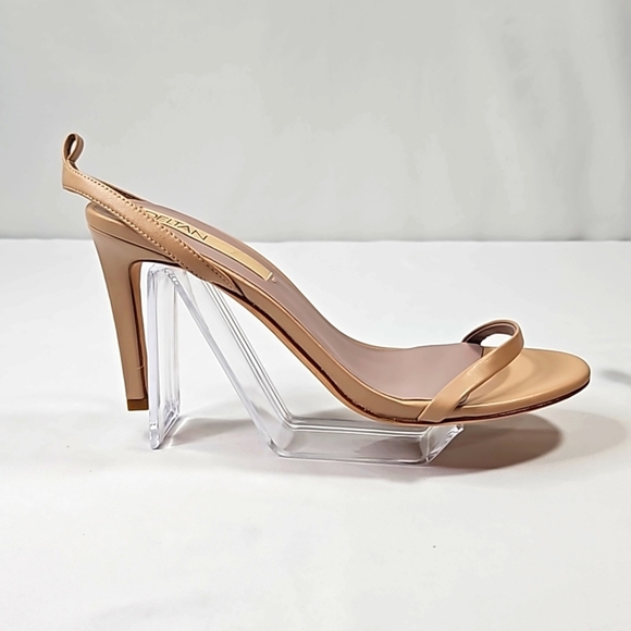 DELTAN Tan Leather Strappy Sandals/Heels Size 10M - Picture 4 of 7